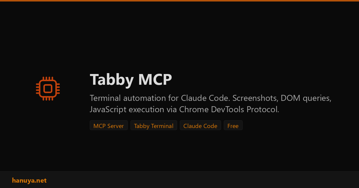 Tabby MCP - Terminal Automation for Claude Code | Hanuya.net
